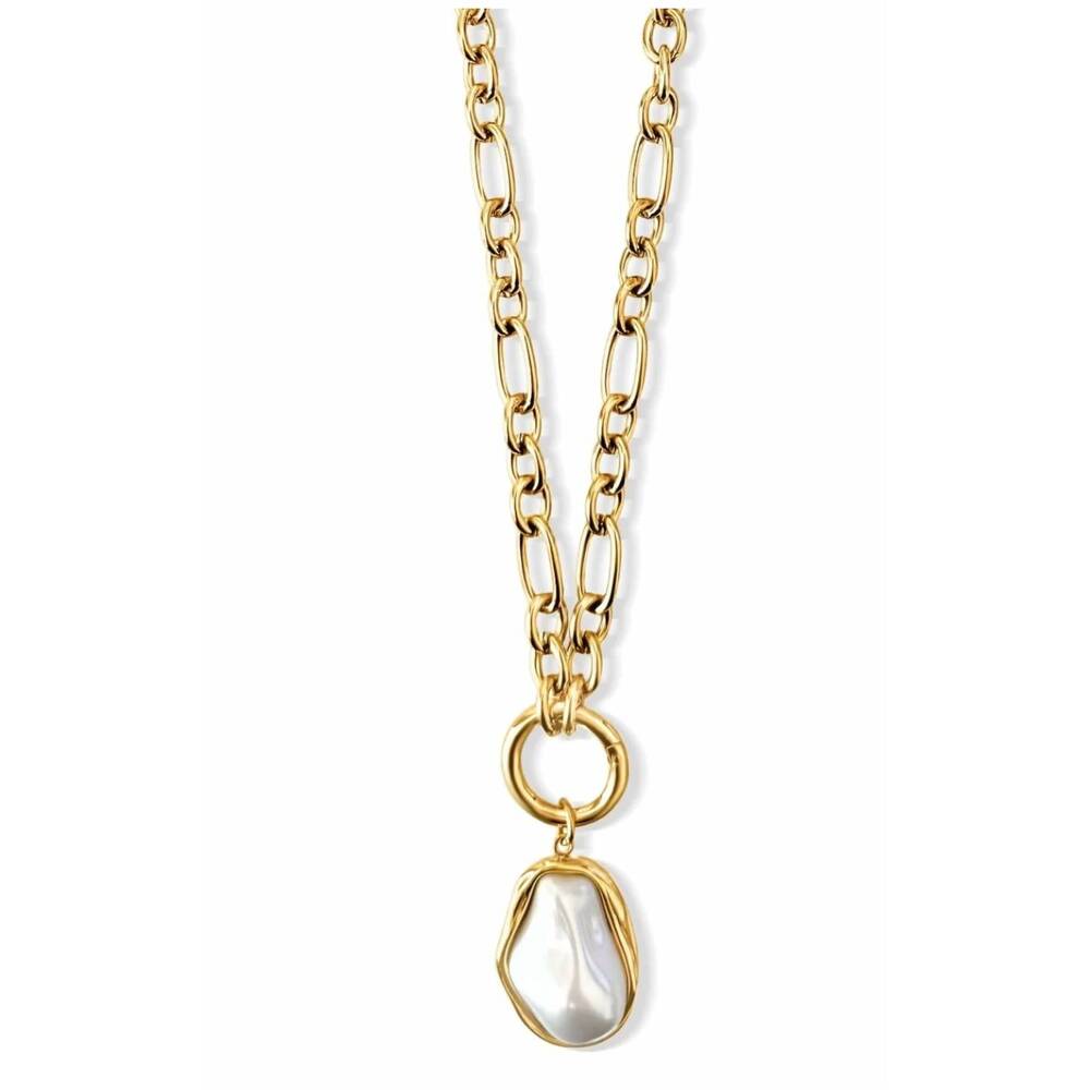 NEW ELLIE VAIL women's langston baroque pearl necklace in gold